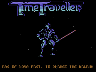 Time Traveller title screen for Commodore 64